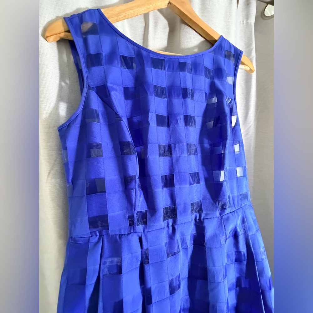 Ellen Tracy Royal Blue Sleeveless Fit-and-Flare Dress - Picture 4 of 12